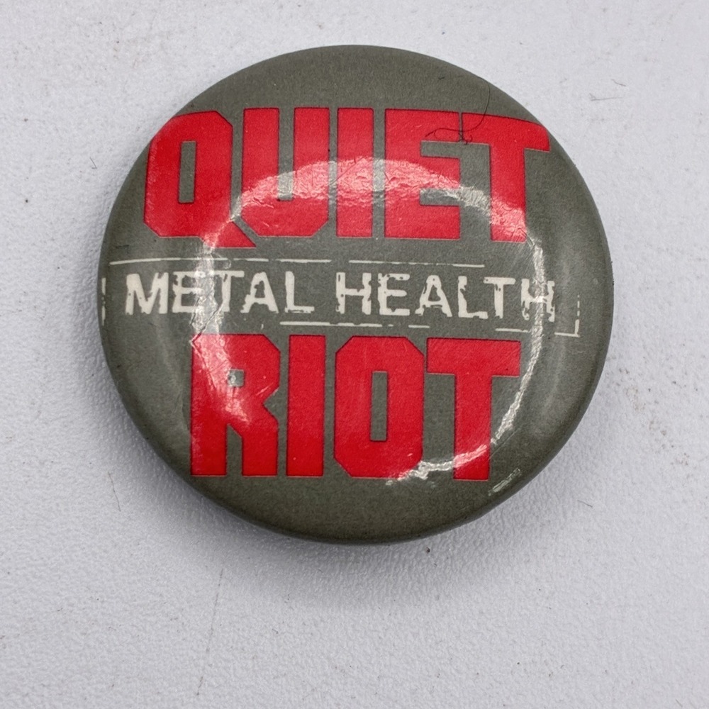 Vintage Quiet Riot Metal Health Band Pinback Button 1980s Rock Music Memorabilia